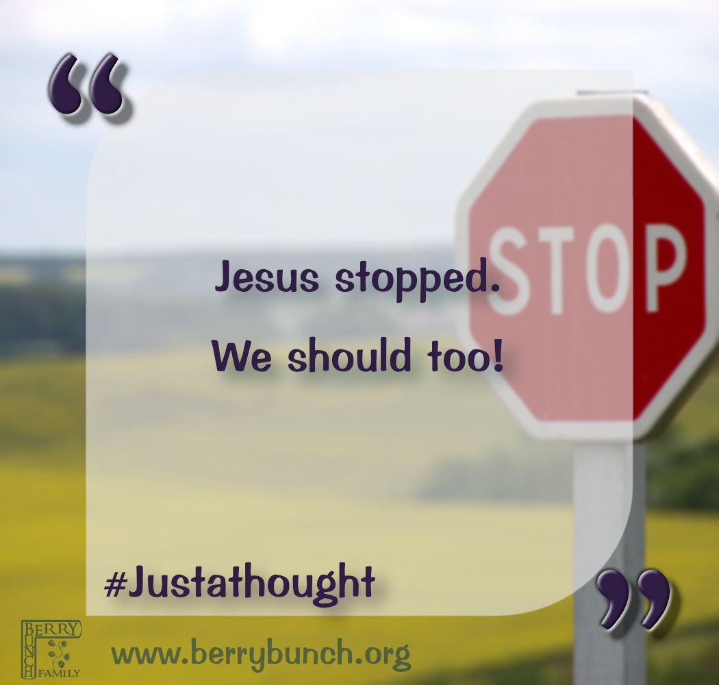 100. A Brief Pause, Jesus stopped. we should too